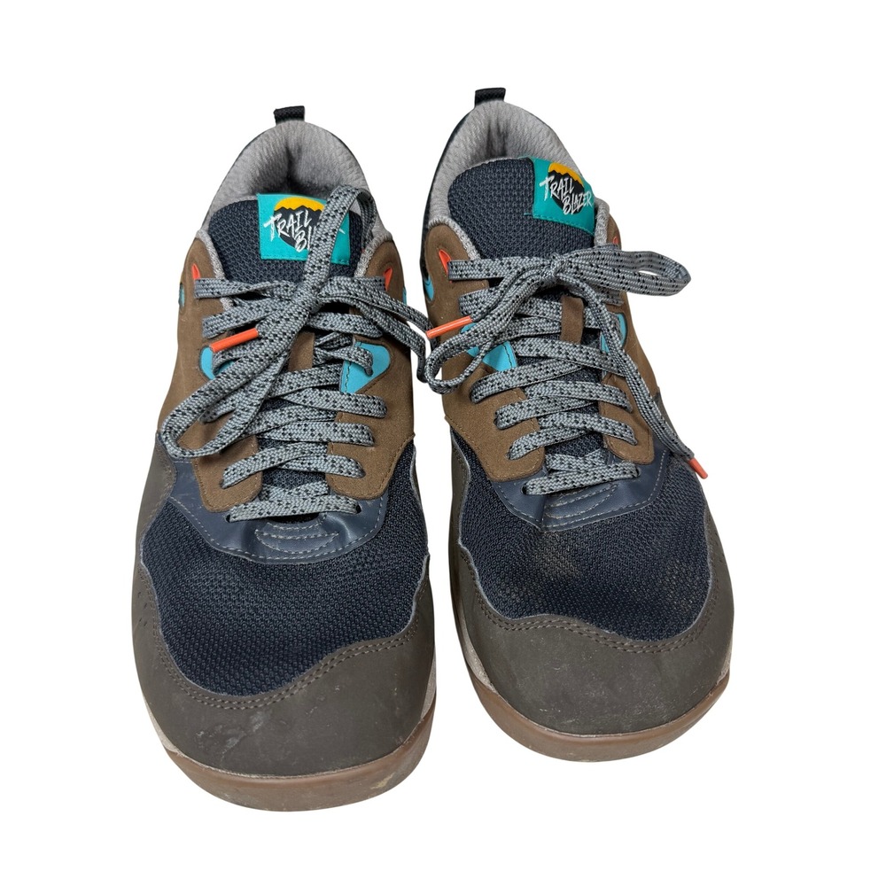 Lems Trailhead Trail Blazer Hiking Shoes Mens 9 Brown Blue Minimalist Barefoot
